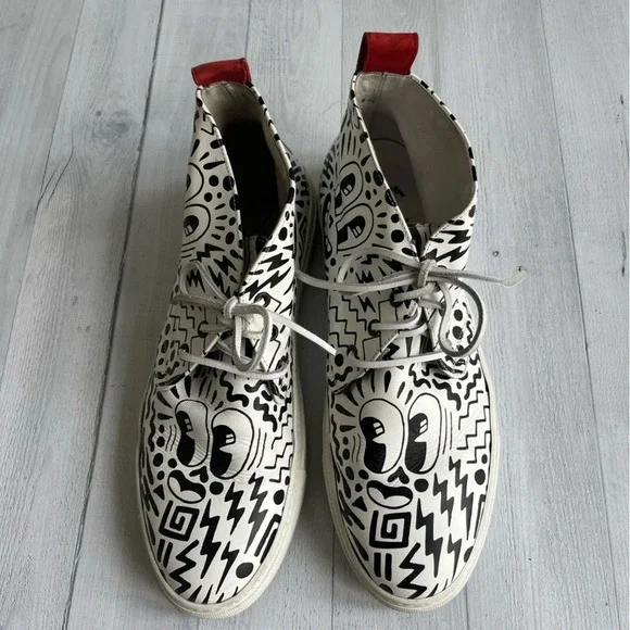 RARE DEL TORO x PEPSI LIVE FOR NOW Eduardo Hattie Graffiti Chukka Sneakers Sz 11 - Picture 4 of 11